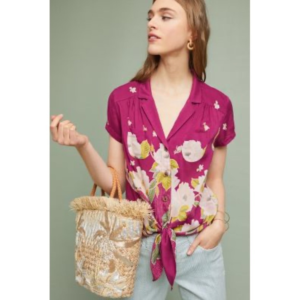 NWT Anthropologie Bateau Buttondown Top